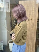 ニコリヘアワークス(nicori hair works)&nbsp;ボブ×ハイトーン×パープル2