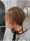 レイヤースタイル　ショート　ボブ　艶髪　ストレート　髪質改善