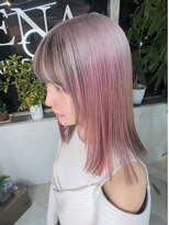 イエナ 渋谷(IENA)&nbsp;ピンクベージュインナーカラーケアブリーチミルクティーベージュ