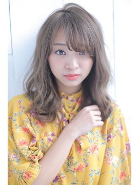 ジーナ 札幌(Zina) 【Zina】無造作カール透明感グレージュふわミディ