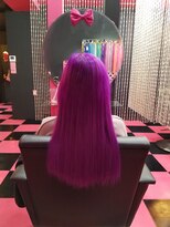 リミックス(REMIX by Love hair KING OF PRINCESS HAIR&EXTENTION) カラーバター原色パープル　エクステ22本　シールエクステ50枚