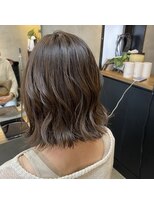 スラン(sran hair and spa) モカグレージュのぱつっと外ハネボブ♪