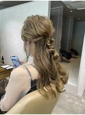柔らかヘアセット、結婚式アレンジ