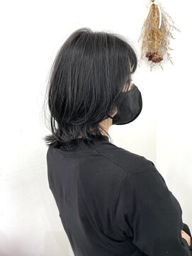 クリアリティ ヘアーサロン 京都駅前本店(clarity hair salon) 黒髪ウルフ　@1101_hairstyle ●103●