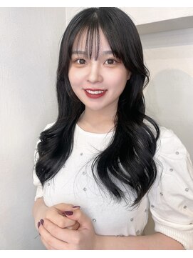 リコバイアフロート(riko by afloat) 顔まわりカット/レイヤーカット/サイドバング/ブルーブラック