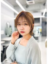 アンバー 池袋(amber)&nbsp;切りっぱなしボブ/ベージュ/顔まわりレイヤー[池袋駅]