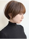 say. マッシュショート アースカラー ことりベージュ 表参道