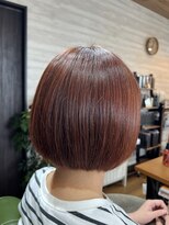レック(REK) レッドブラウン　ボブ　ブリーチなし