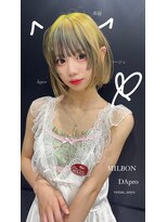 リリー(Lilley)&nbsp;(lilley内堀)ブリーチカラー×ボブ×顔まわり