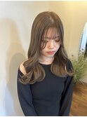 【さりげない筋感!】ベージュ系ハイライト