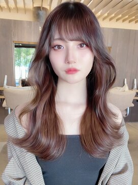 ソヨン 金山店(SOYON) 小顔/シースルーバング/くびれロング/レイヤーカット/ネビージュ