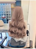 韓国ヘアミルクティーアッシュベージュカラー30代原宿ブリーチ