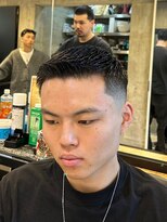 ビンゴ(BINGO)&nbsp;2049黒髪スキンフェード刈り上げショートフェード渋谷バーバー