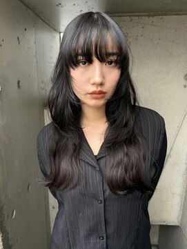 ミンクス 銀座店(MINX) MINX宇都愛梨　黒髪ウェーブロングレイヤーヘア