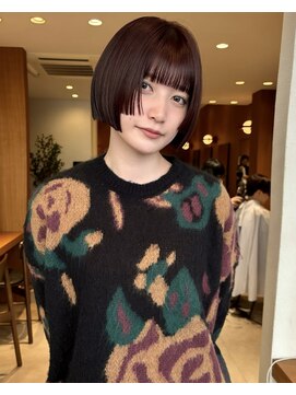 ヤイエ 青山店(yiye) 大人ボブ大人ショートボブ切りっぱなしボブ前髪あり前下がりボブ