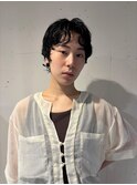 ニュアンスパーマ/パーマ/カット/黒髪/癖毛/ショート