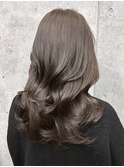 うるツヤオリーブベージュモテ髪色気エアリーカール美髪大人ヘア