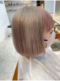 ハイトーンベージュのピンクカラー