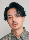 心斎橋センターパートニュアンスパーマフェザーショート緩め色気