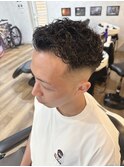 スキンフェード×パーマ
