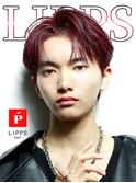【LIPPS天神】赤髪韓国フェザーパーマ センターパートウルフヘア