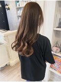 福山美容室caary イルミナカラー透明感キャラメルブラウン50代