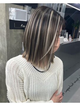 キング 心斎橋店(K!ng) 縮毛矯正髪質改善レイヤーカットトリートメント心斎橋美容室