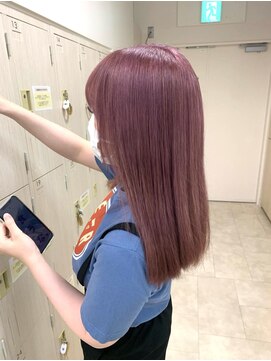 ピンクカラー/ピンクベージュ/暖色/ブリーチ/平塚【相原美紅】