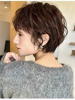 ウィールール 栄町店(WE RULE)&nbsp;レイヤーショートボブ小顔外ハネスタイルグレージュ