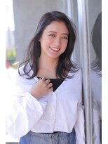 ナナナパレナ 梅田店(nanana parena)&nbsp;とろみカラー黒髪風外ハネミディアム【nananaparena】