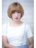 エルデ ナインズ ヘアー スタンド 川口店(elde 9's HAIR STAND)&nbsp;3Dカラーミニマムボブジグザグバングモードノットヘア