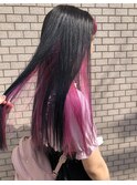 Lia　カラー剤で作るビビッドインナーピンク♪