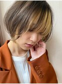 フェイスフレーミングBOB/ハイライト/白髪ぼかし/抜け感/小顔