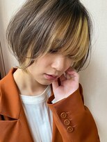 フェイスフレーミングBOB/ハイライト/白髪ぼかし/抜け感/小顔