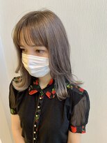 ヘアデザイン プティパ(Hair Design petit-pas) シースルーバング×ホワイトベージュ