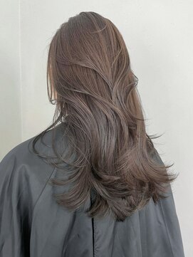 アイティーバイアルバム 下北沢店(IT by ALBUM) オリーブベージュ_外ハネボブセクションカラー_ba375262