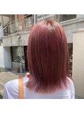 【神山未来】ハイトーンボブ×透明感ピンクベージュ/外ハネボブ