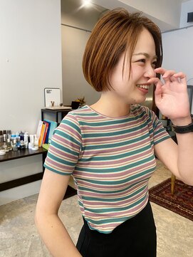 ヤーン(yearn) 《yearn》オレンジブラウン×ショートボブ(伏見/栄/名駅)