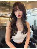 艶グレージュ_美髪ピンクブラウン切りっぱなしボブ