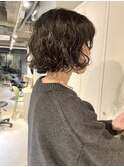 ミニボブのくるくるパーマ