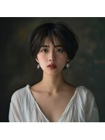 ヘアメイク リーフ 茂原店(HAIRMAKE Leaf)&nbsp;ショートレイヤー×黒髪