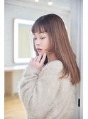 大人かわいい前髪セシルカットココアブラウンフリンジウェーブ
