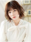 レイヤーボブパーマ前下がりウルフミディアムa浦和20代30代40代