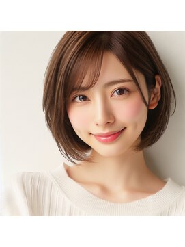 ヘアーズ ベリー 瓢箪山店(hairs BERRY) ★大人ショートボブ丸みショートカットマッシュショート前髪あり