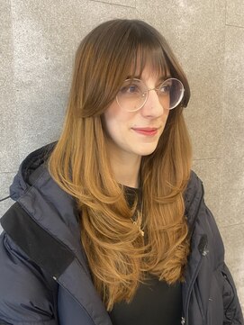 ピークアブー 原宿ハラカド(PEEK-A-BOO) カーテンバングロングレイヤーハッシュカット海外風