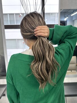 ユアーズヘア 東新宿店(youres hair) 【失敗ハイライト修正】ダメージを抑えて綺麗な髪色へ