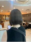 オリーブベージュ　ボブ
