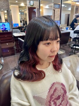 キャラ 池袋本店(CHARA) 全頭ブリーチに飽きたらインナーカラー!【ブリーチなしカラー】