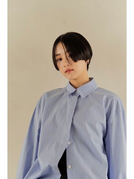 コトナ 越谷店 ミニボブ小顔暗髪切りっぱなしボブぱっつんボブ黒髪越谷30代