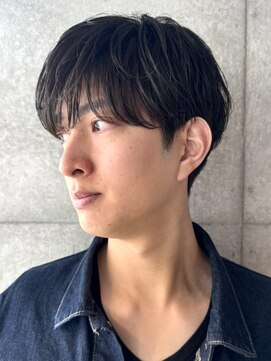 ブルニール 中崎町(BLEUNIR) ビジネスヘア 白髪染め シースルーマッシュ